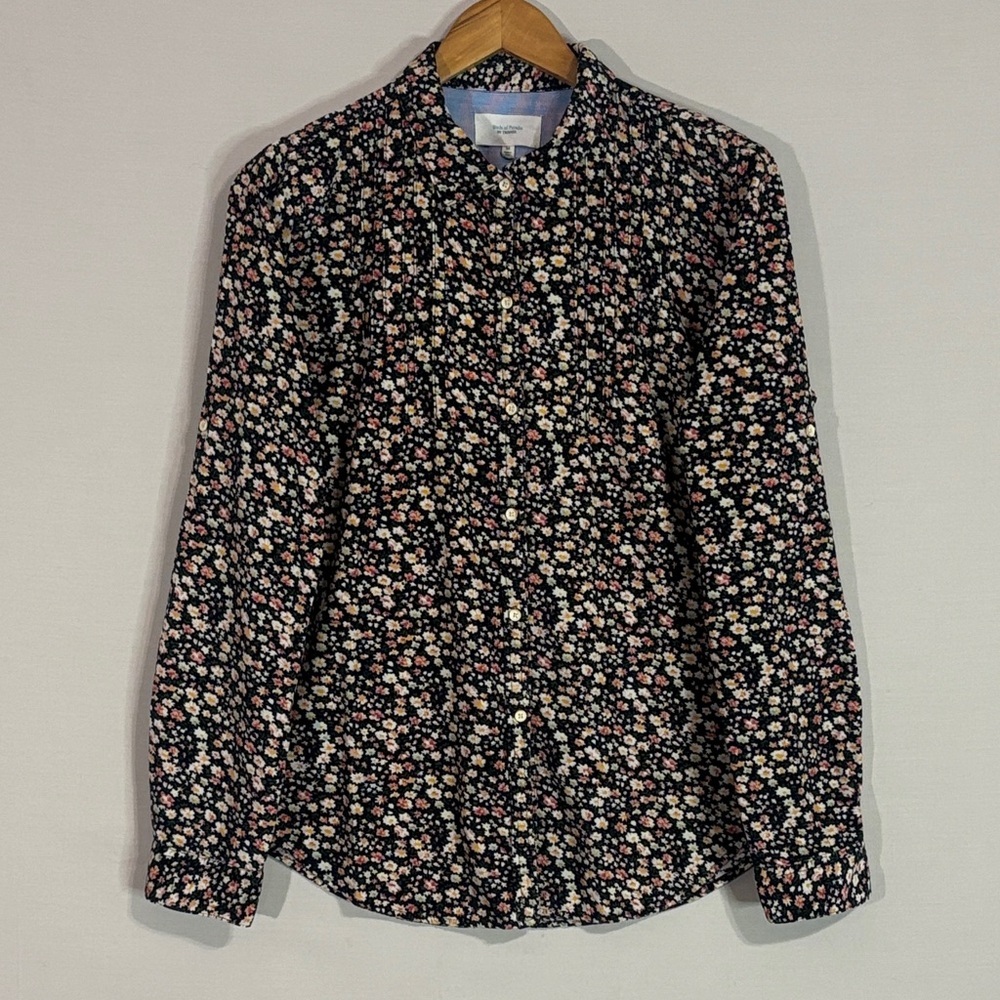Birds of Paradis by Trovata Floral Corduroy Button Down Shirt M